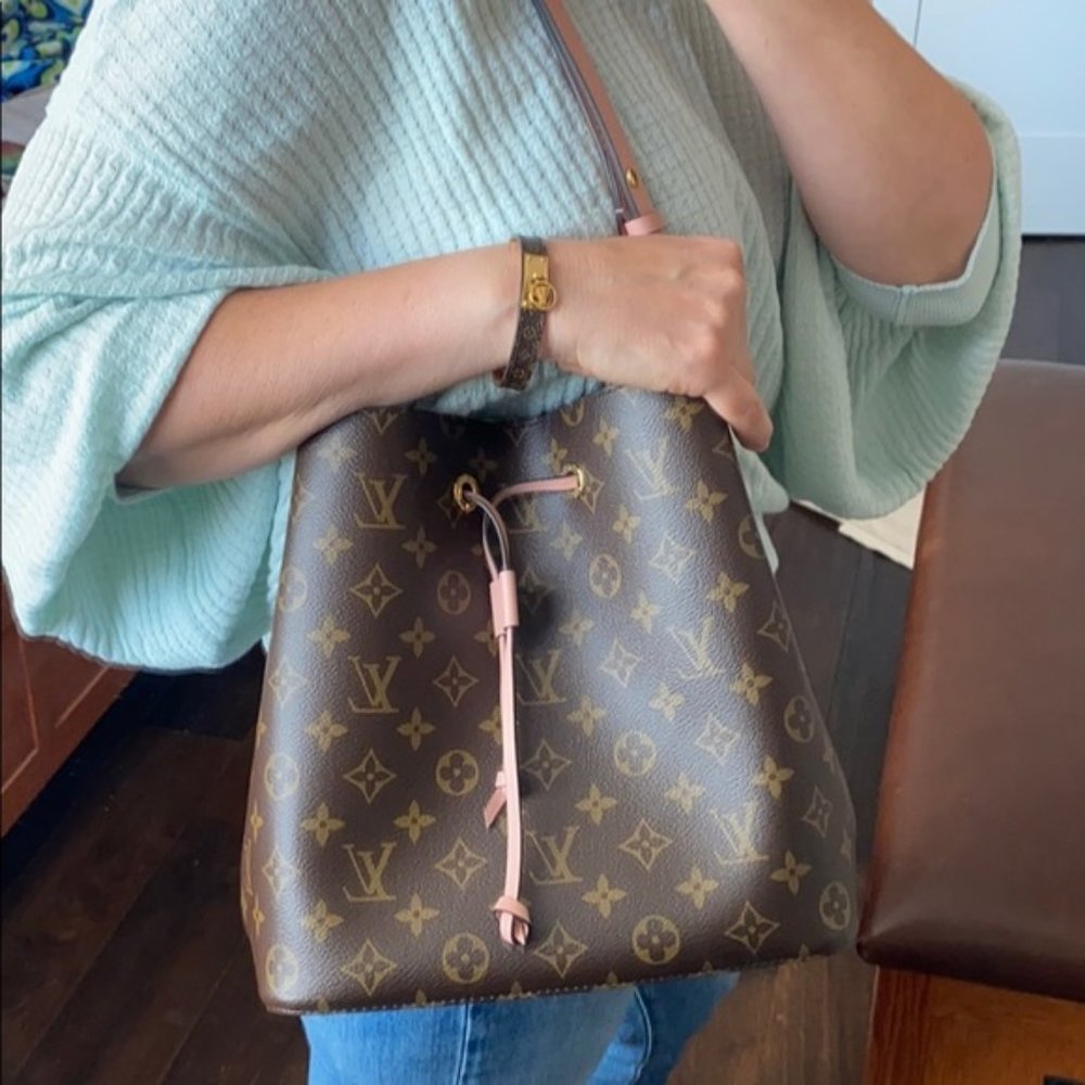LOUIS VUITTON NEO NOE BUCKET BAG WALLET BRACELET SET - Picture 12 of 13